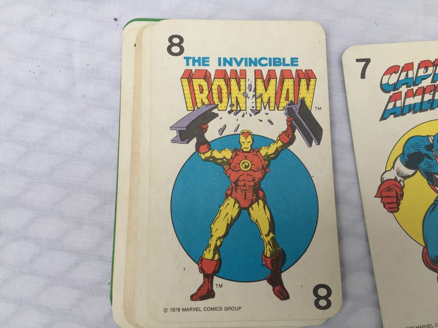 Pair Of Marvel Comics Super-Heroes Card Game MB Jumbo Cards Vintage 1978 [Photo 16]