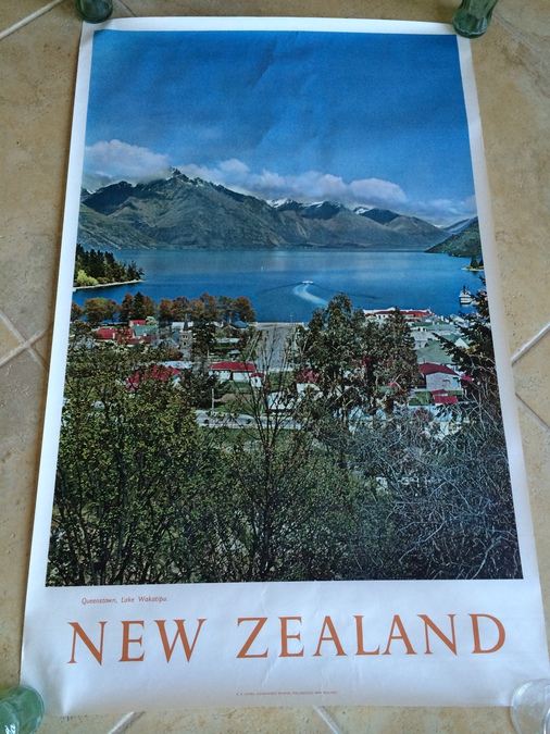 Original Vintage New Zealand Travel Poster [Photo 1]