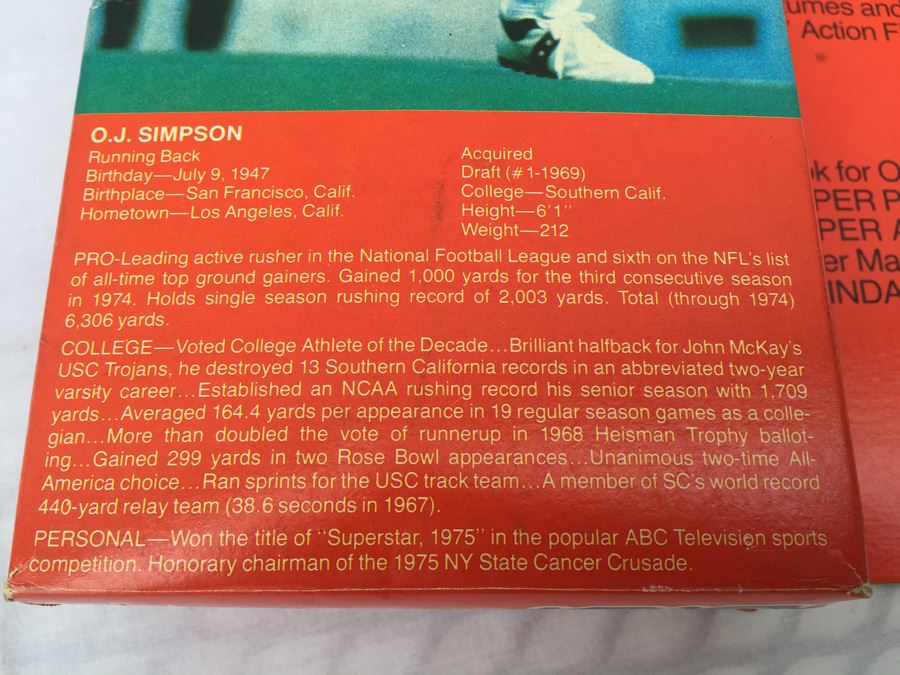 O.J. Simpson 9 1/2' Action Figure New In Box Shindana Toys Vintage 1975 [Photo 12]
