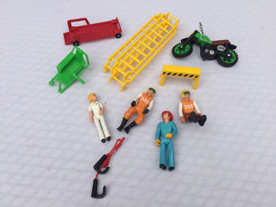 Vintage Fisher Price Adventure People Toys Motorcycle Moto Cross With Side-car Hong Kong [Photo 8]