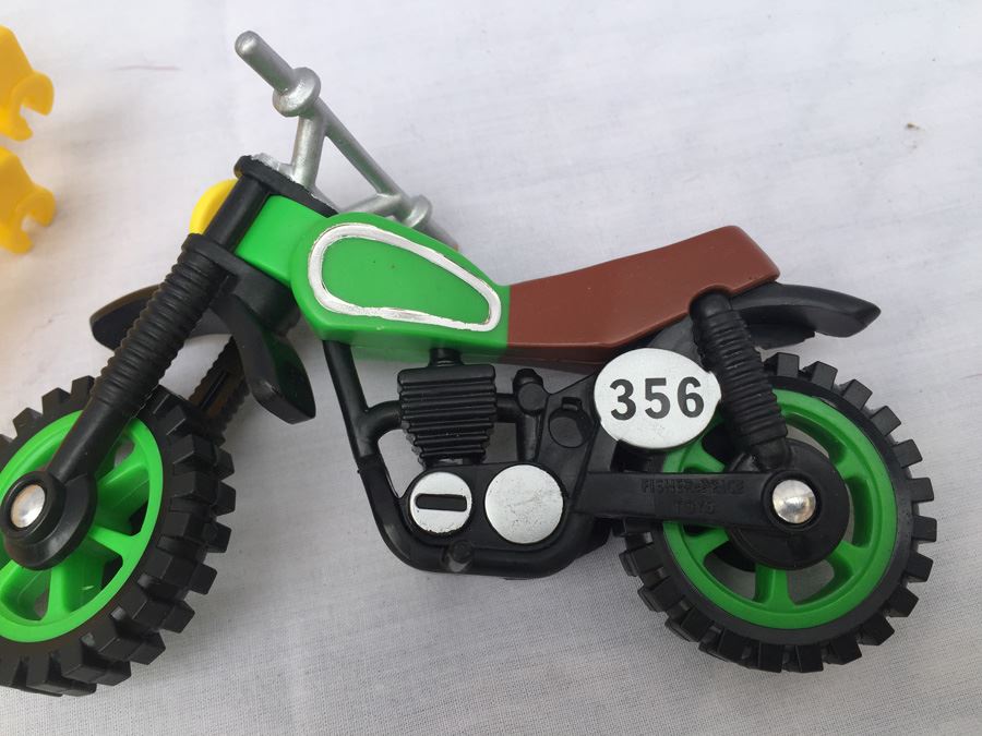 Vintage Fisher Price Adventure People Toys Motorcycle Moto Cross With Side-car Hong Kong [Photo 10]