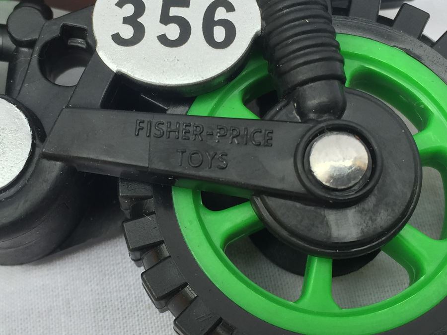 Vintage Fisher Price Adventure People Toys Motorcycle Moto Cross With Side-car Hong Kong [Photo 11]