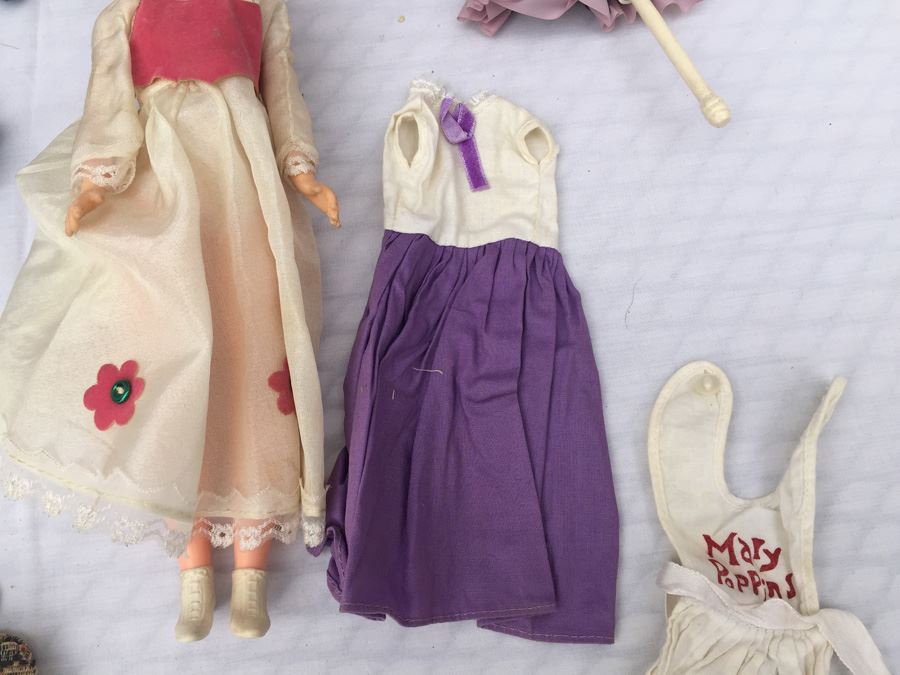 Horseman Mary Poppins Set Doll Case Bag With Doll And Accessories Vintage 60s Walt Disney [Photo 9]