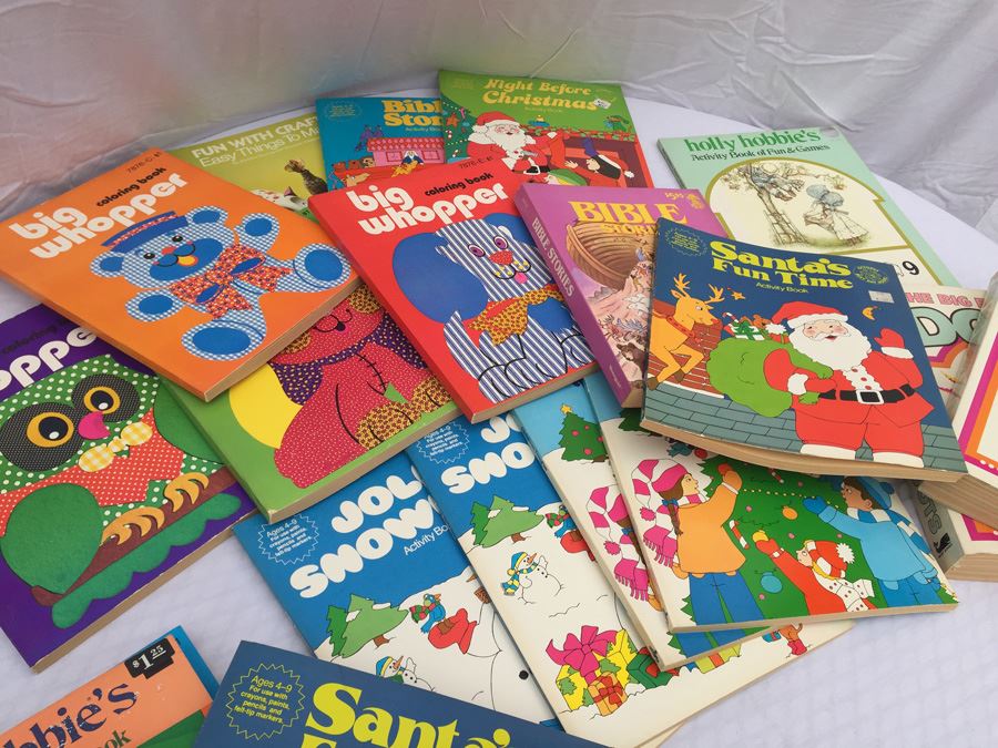 Huge Vintage Activity And Coloring Book Lot [Photo 2]