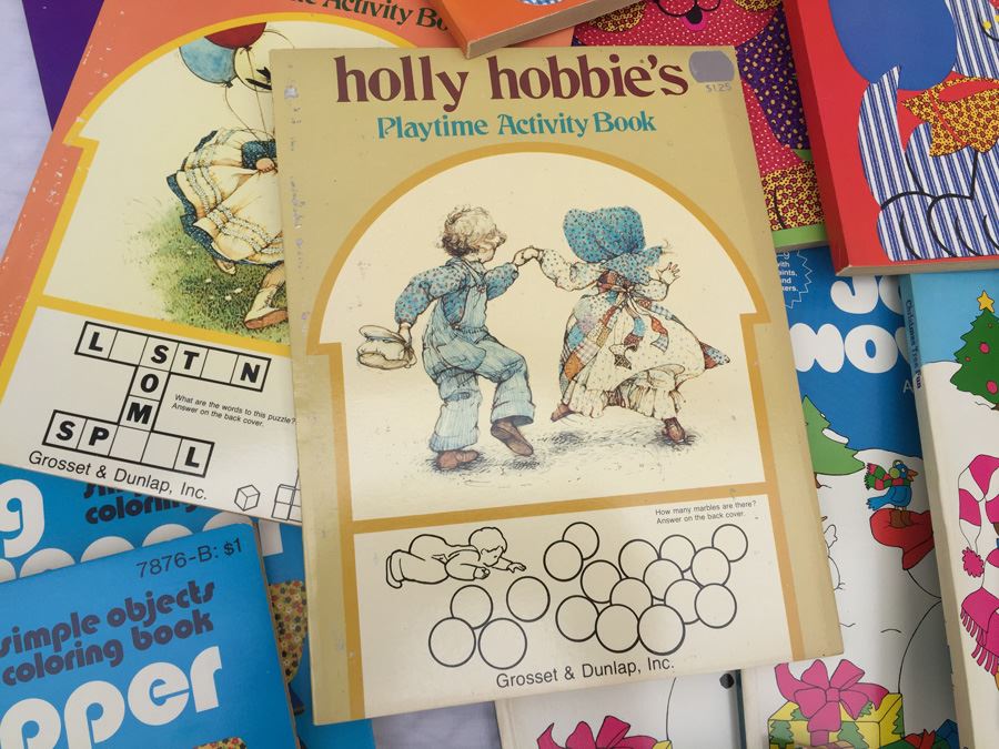 Huge Vintage Activity And Coloring Book Lot