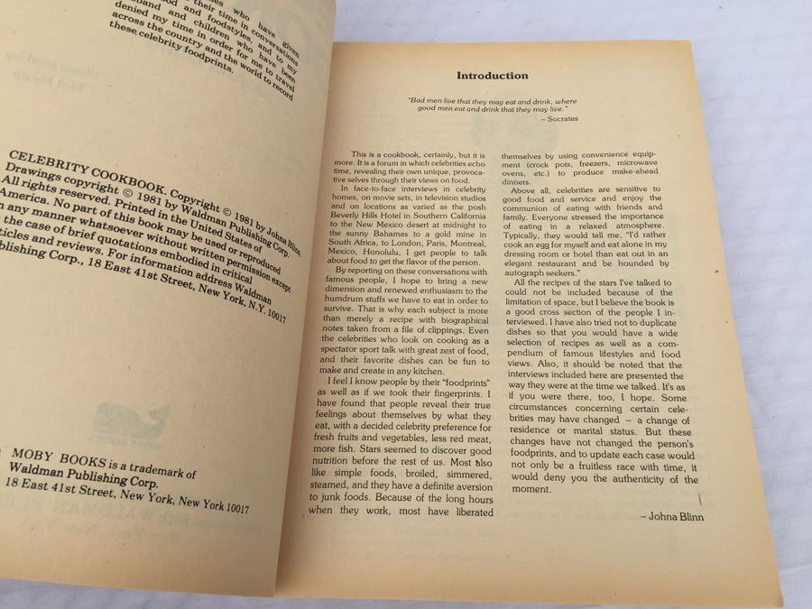 Celebrity Cookbook Johna Blinn Vintage 1981 [Photo 6]