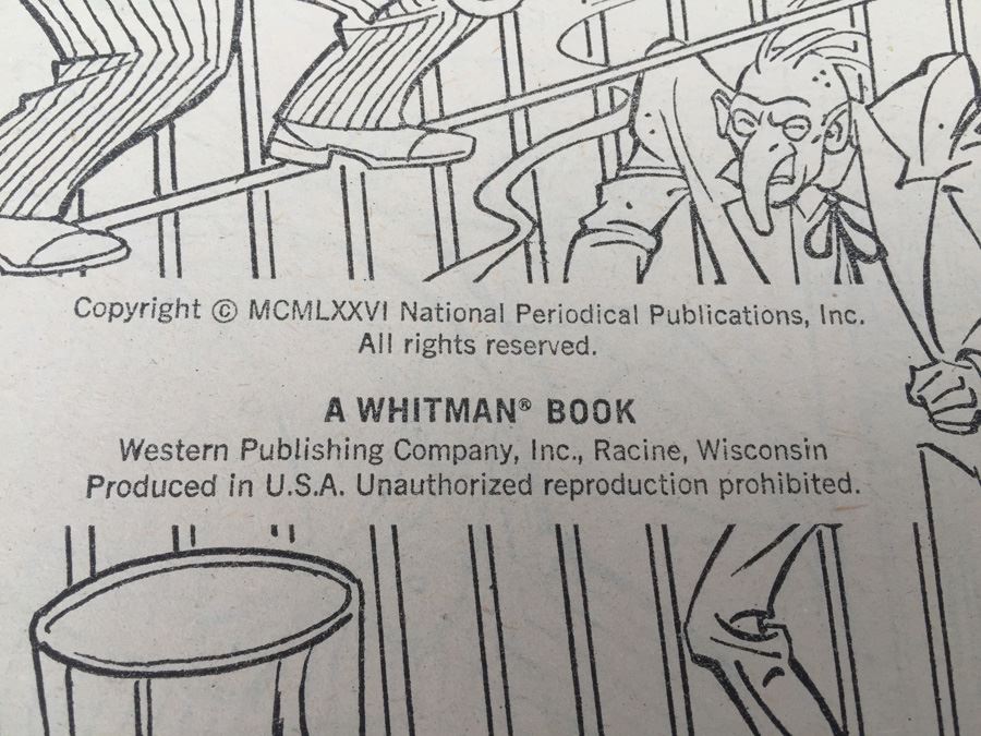 Batman And Robin Battle The Penguin In 'Four Birds Of A Feather' Giant Comics To Color Whitman Bonus Mask Vintage 1976 NM [Photo 7]