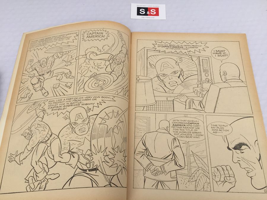 Captain America In 'The Challenge Of Super Sport' Giant Comics To Color Whitman Vintage 1976 NM [Photo 3]