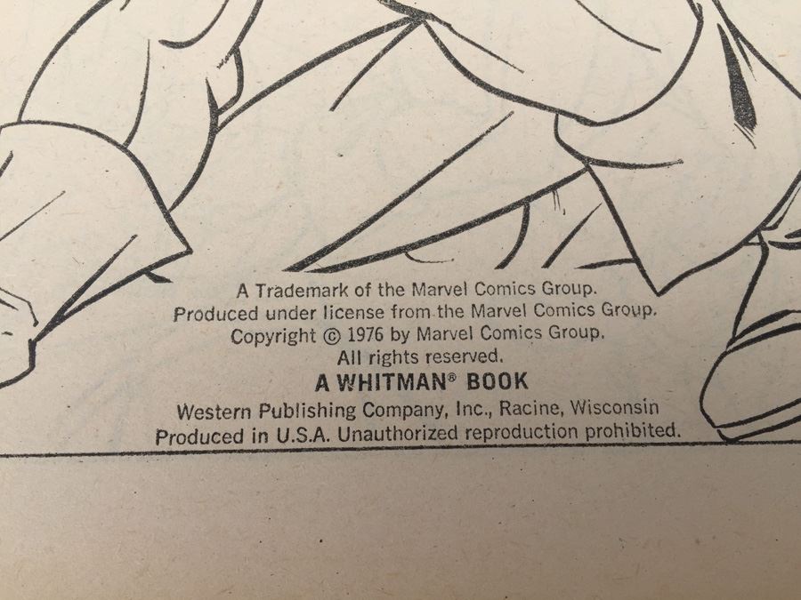 Captain America In 'The Challenge Of Super Sport' Giant Comics To Color Whitman Vintage 1976 NM [Photo 8]