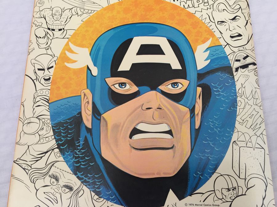 Captain America In 'The Challenge Of Super Sport' Giant Comics To Color Whitman Vintage 1976 NM [Photo 6]