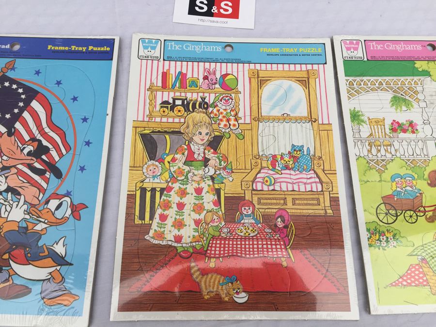 (3) Sealed Frame-Tray Puzzles Disney's America On Parade And The Ginghams [Photo 5]