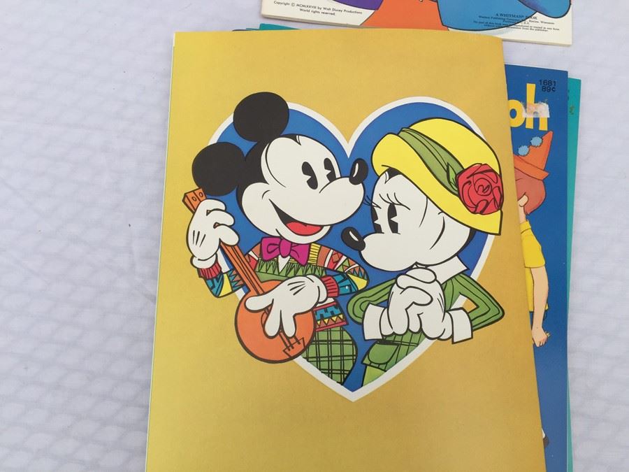 (6) Paper Doll Books Whitman New Walt Disney Winnie-The-Pooh Daisy And Donald Mickey & Minnie [Photo 22]