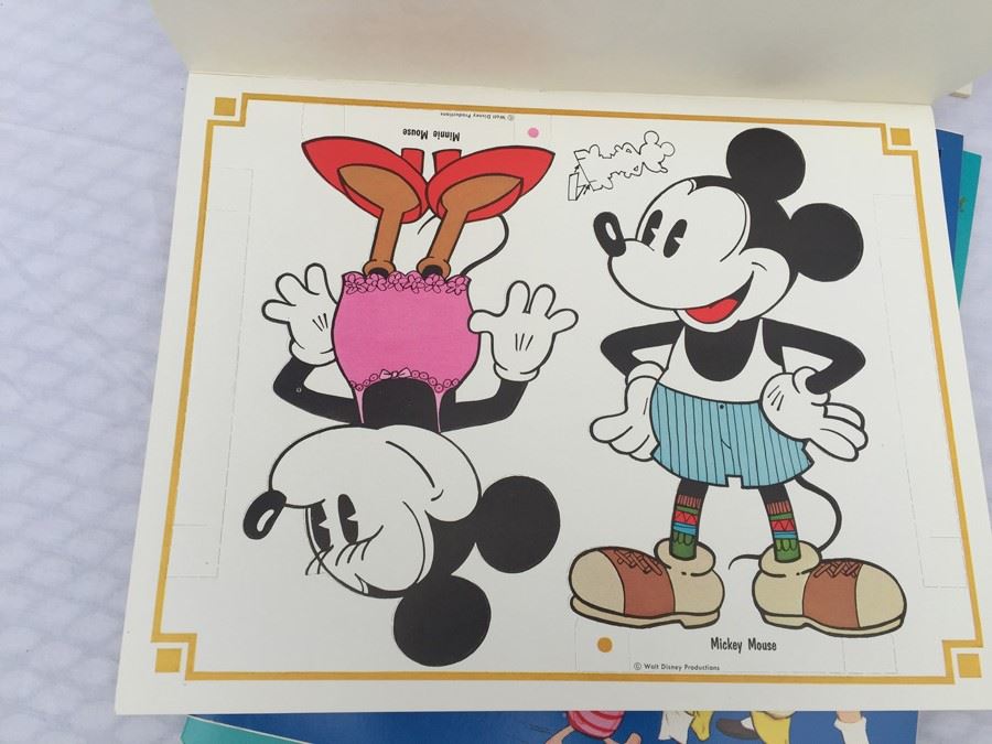 (6) Paper Doll Books Whitman New Walt Disney Winnie-The-Pooh Daisy And Donald Mickey & Minnie [Photo 18]