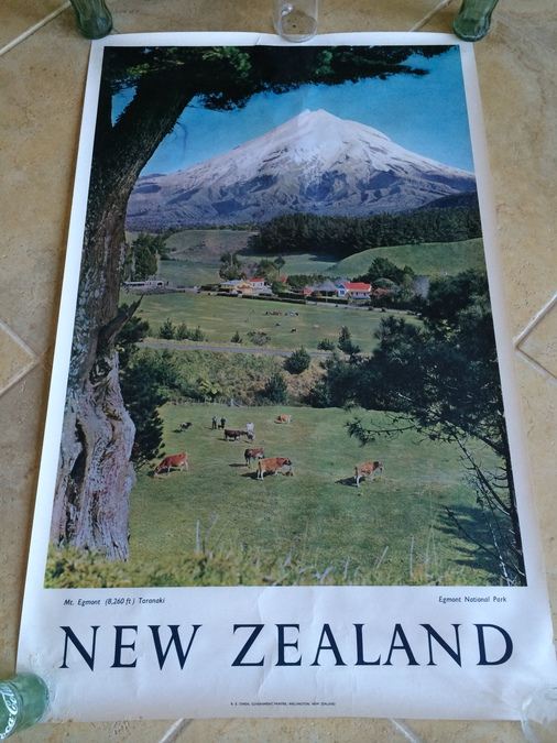 Original Vintage New Zealand Travel Poster [Photo 1]