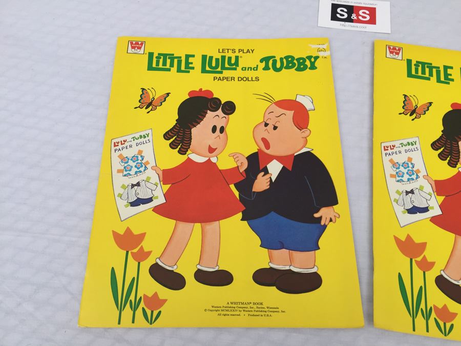 Pair Of Little Lulu And Tubby Paper Dolls Book Whitman New Vintage 1974 [Photo 2]