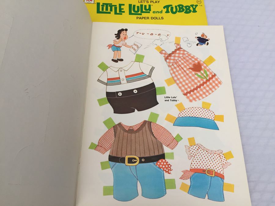 Pair Of Little Lulu And Tubby Paper Dolls Book Whitman New Vintage 1974 [Photo 7]