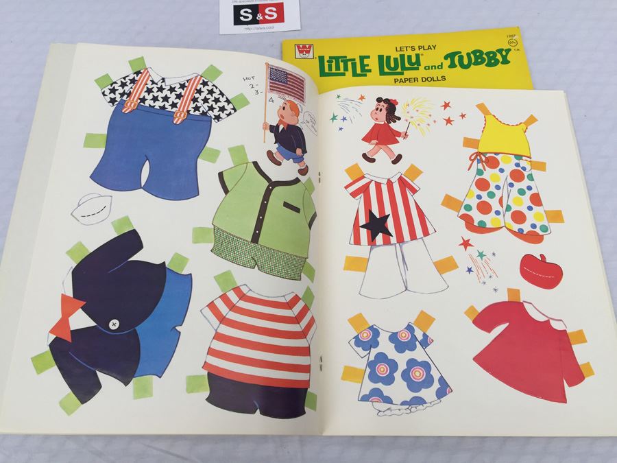 Pair Of Little Lulu And Tubby Paper Dolls Book Whitman New Vintage 1974 [Photo 8]