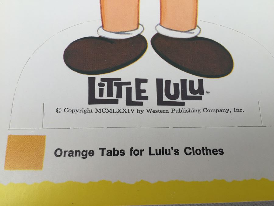 Pair Of Little Lulu And Tubby Paper Dolls Book Whitman New Vintage 1974 [Photo 6]