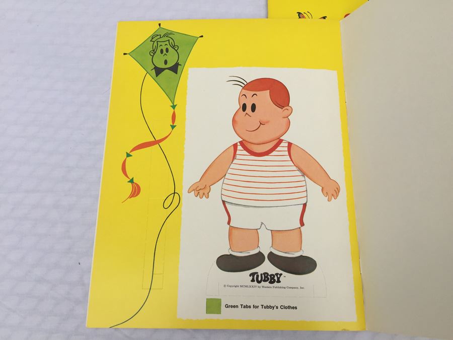 Pair Of Little Lulu And Tubby Paper Dolls Book Whitman New Vintage 1974 [Photo 9]