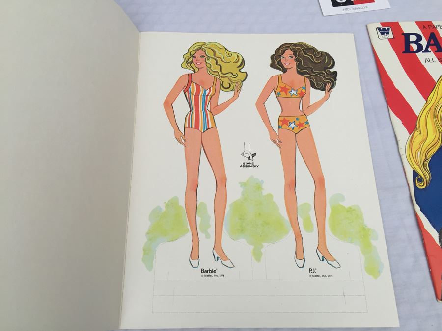 Pair Of Barbie Paper Doll Books New Barbie And PJ And Barbie And Her Friends 1978 & 1975 [Photo 3]