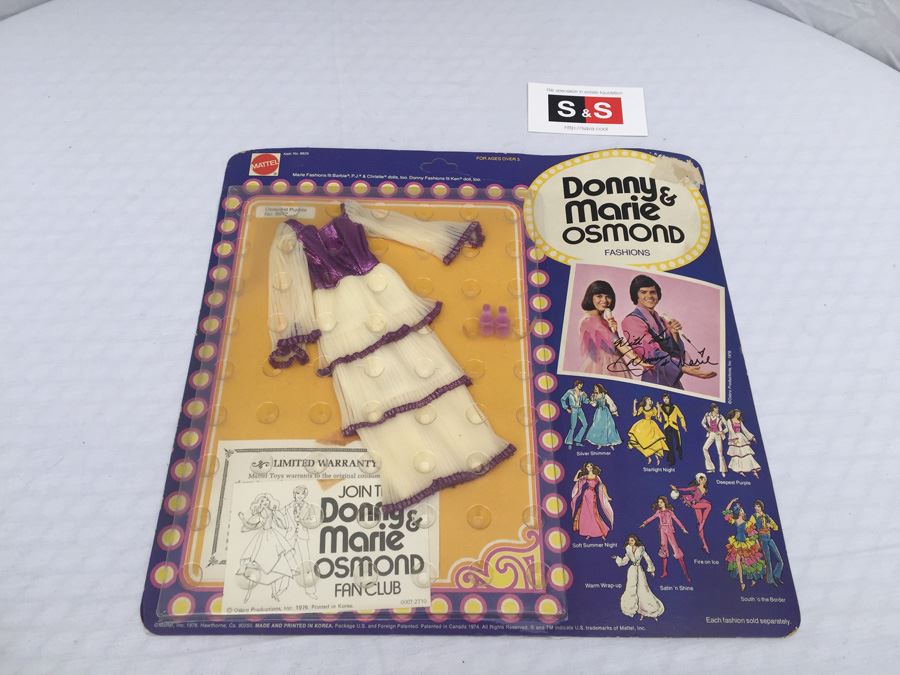 Donny & Marrie Osmond Fashion Clothes New On Card Mattel 1976 [Photo 1]