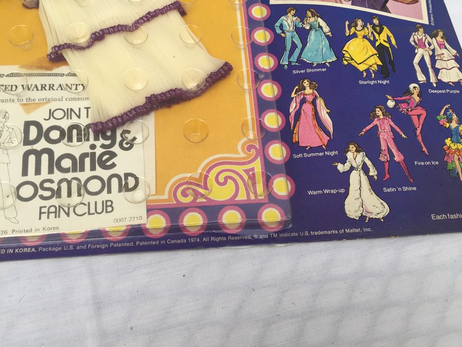 Donny & Marrie Osmond Fashion Clothes New On Card Mattel 1976 [Photo 8]