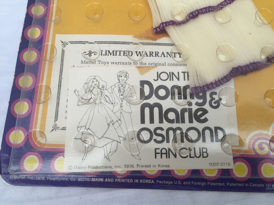 Donny & Marrie Osmond Fashion Clothes New On Card Mattel 1976 [Photo 6]