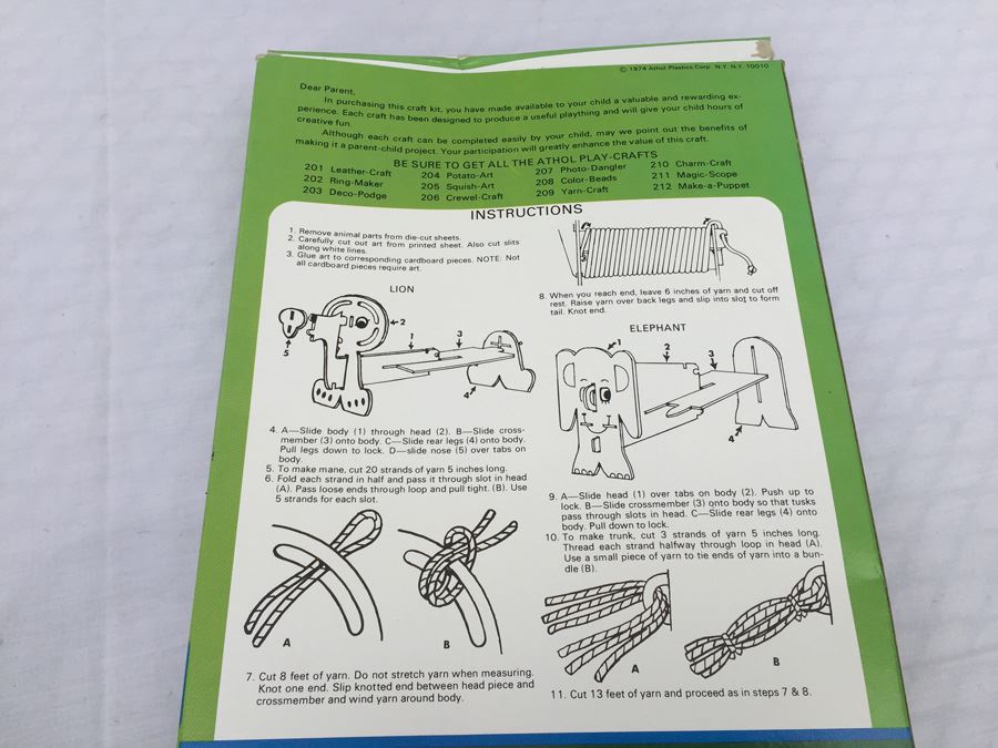 Yarn Craft Kit In Box 1974 [Photo 4]