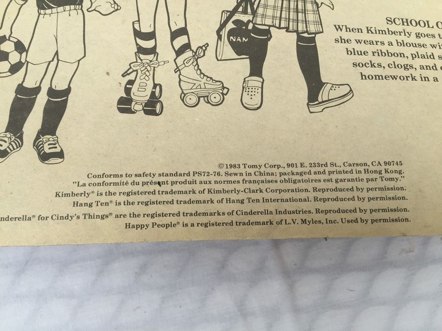 Kimberly Fashions Doll Clothes TOMY New On Card 1983 [Photo 5]