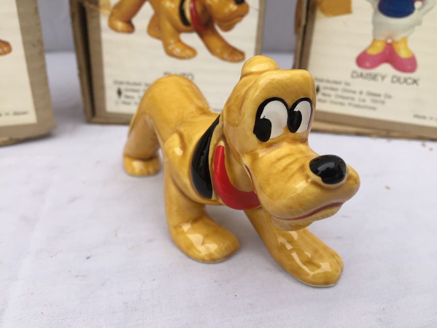 (5) Vintage UCGC Walt Disney Productions PLUTO And Daisey Duck In Original Boxes [Photo 3]