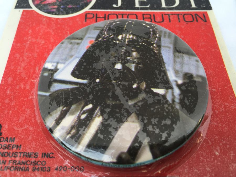 (6) Star Wars Return Of The Jedi Photo Buttons Sealed In Original Packaging Darth Vader [Photo 3]