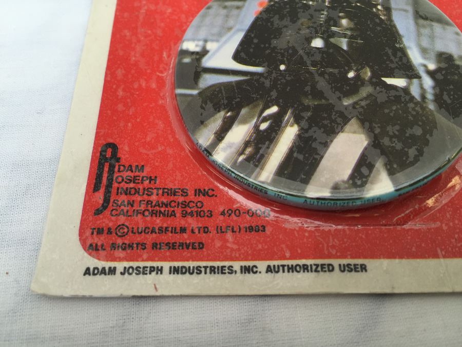 (6) Star Wars Return Of The Jedi Photo Buttons Sealed In Original Packaging Darth Vader [Photo 19]