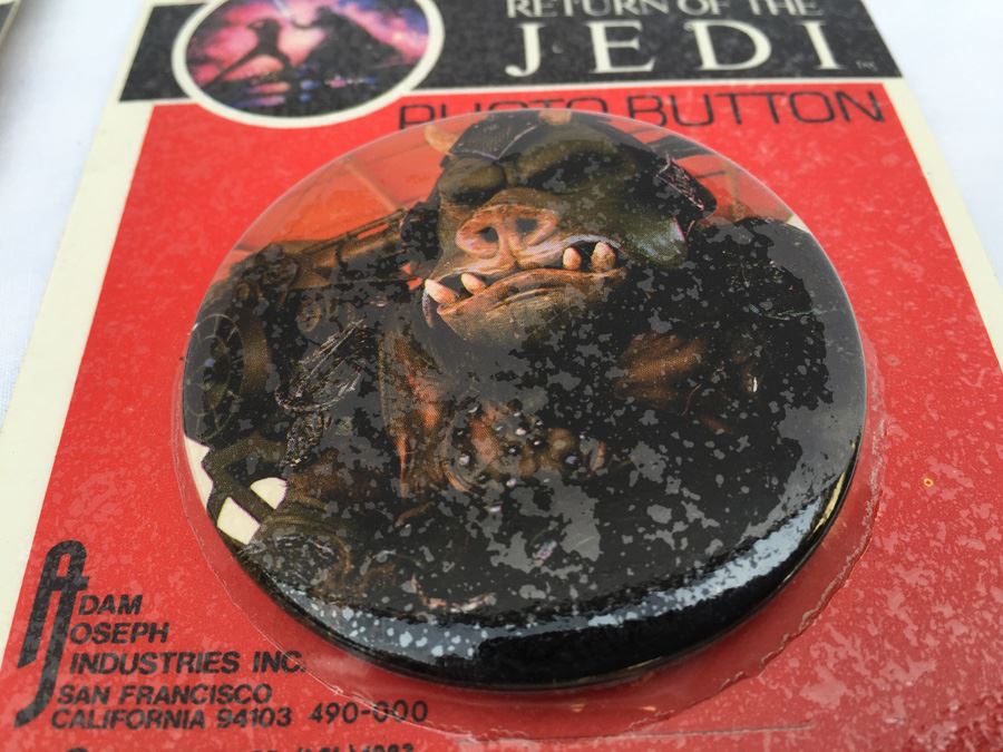 (6) Star Wars Return Of The Jedi Photo Buttons Sealed In Original Packaging Darth Vader [Photo 10]