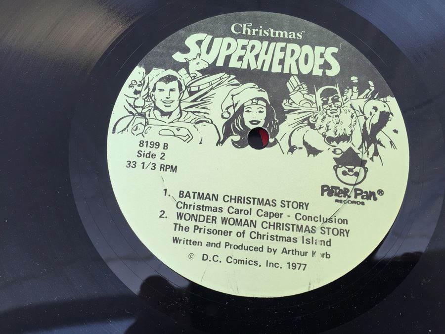 Vinyl Record Exciting Christmas Stories Superman Wonder Woman Batman Peter Pan Records DC Comics 1977 [Photo 9]