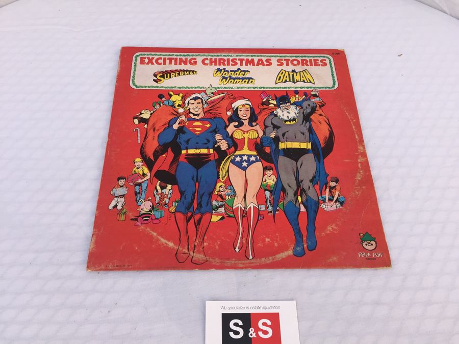 Vinyl Record Exciting Christmas Stories Superman Wonder Woman Batman Peter Pan Records DC Comics 1977
