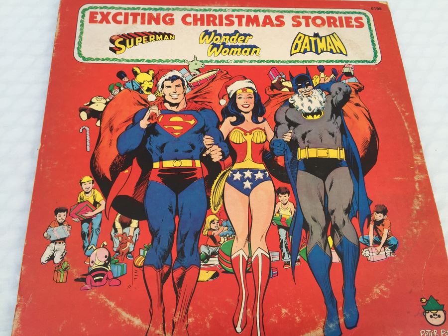 Vinyl Record Exciting Christmas Stories Superman Wonder Woman Batman Peter Pan Records DC Comics 1977 [Photo 5]