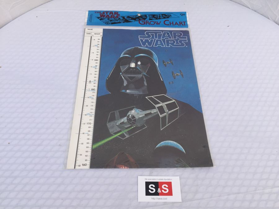Pair Of Sealed Packages Of The Star Wars Grow Growth Chart 1978 Darth Vader Estimate $50