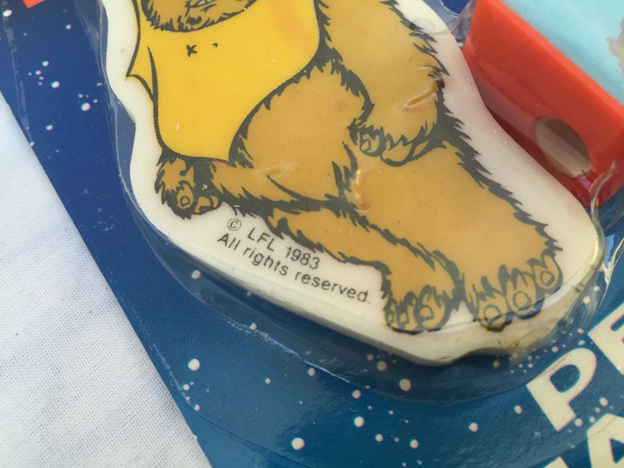 Star Wars Return Of The Jedi Pencil Sharpener And Eraser New On Card 1983 [Photo 5]