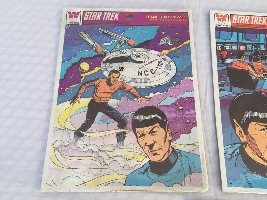 Pair Of Sealed STAR TREK Frame-Tray Puzzles Whitman 1978 [Photo 2]