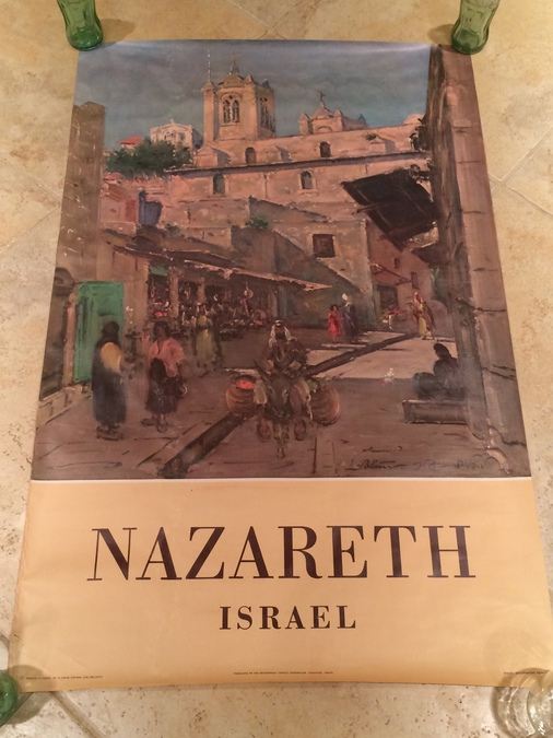 Original Vintage Nazareth Israel Travel Poster [Photo 1]