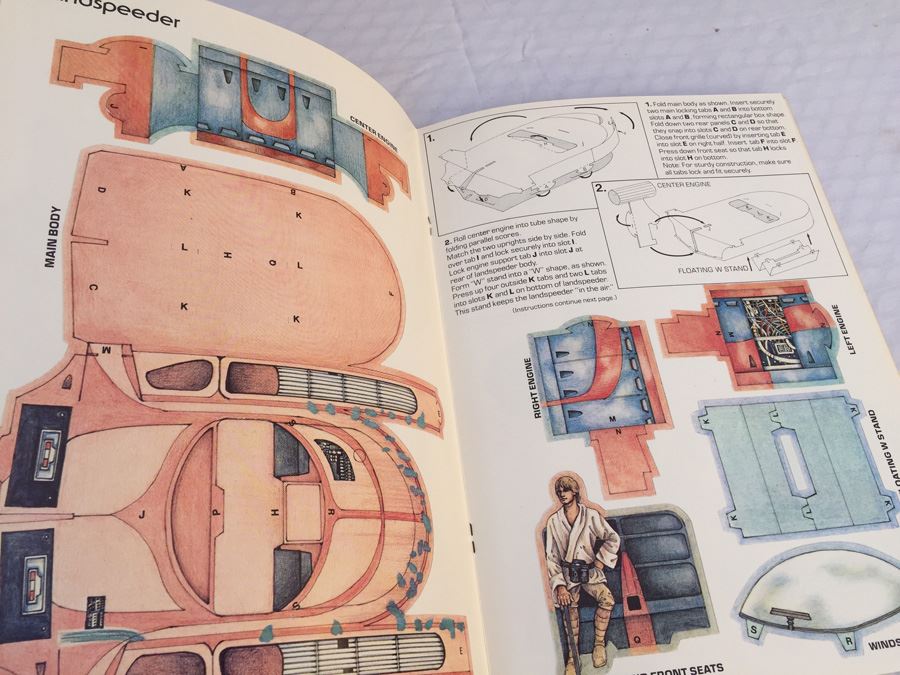 Star Wars Punch-Out And Make-It Book Random House 1978 First Edition New [Photo 9]