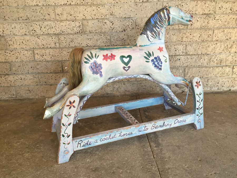 Antique Wooden Hand Painted Rocking Horse [Photo 12]