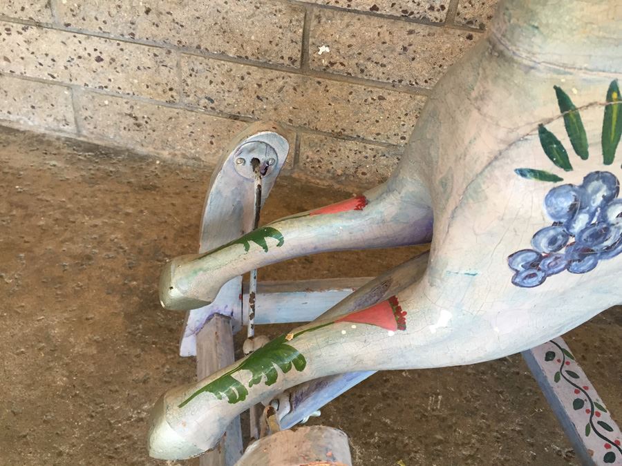 Antique Wooden Hand Painted Rocking Horse [Photo 22]