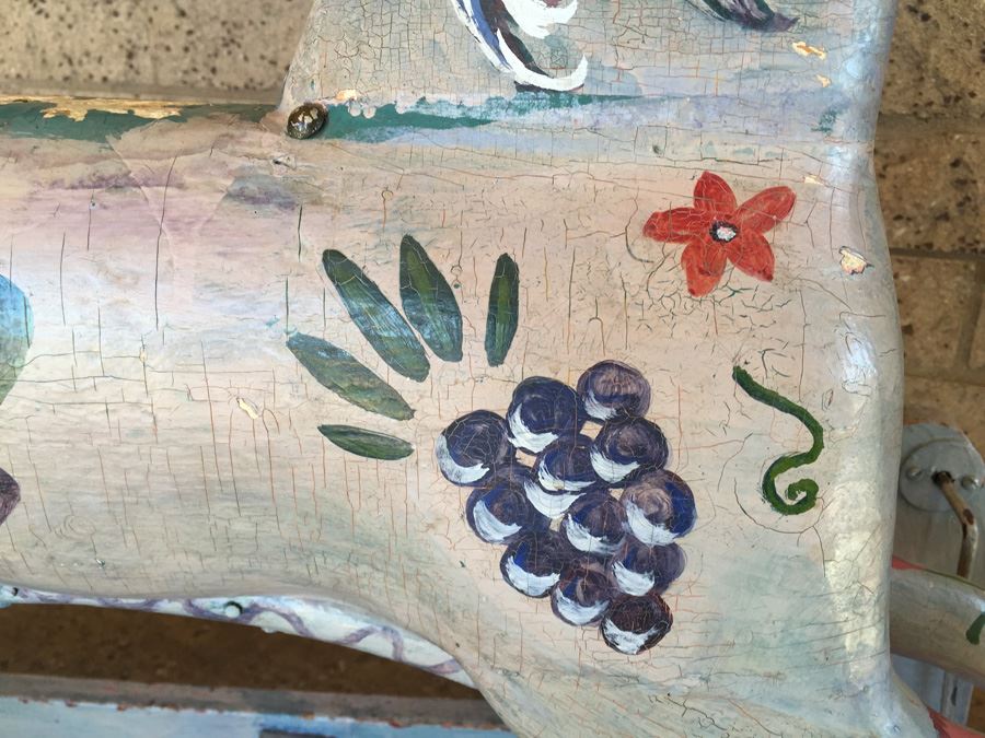 Antique Wooden Hand Painted Rocking Horse [Photo 8]