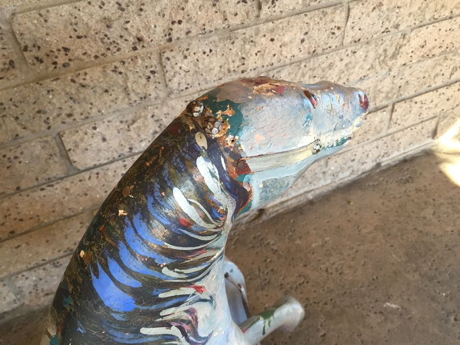 Antique Wooden Hand Painted Rocking Horse [Photo 13]