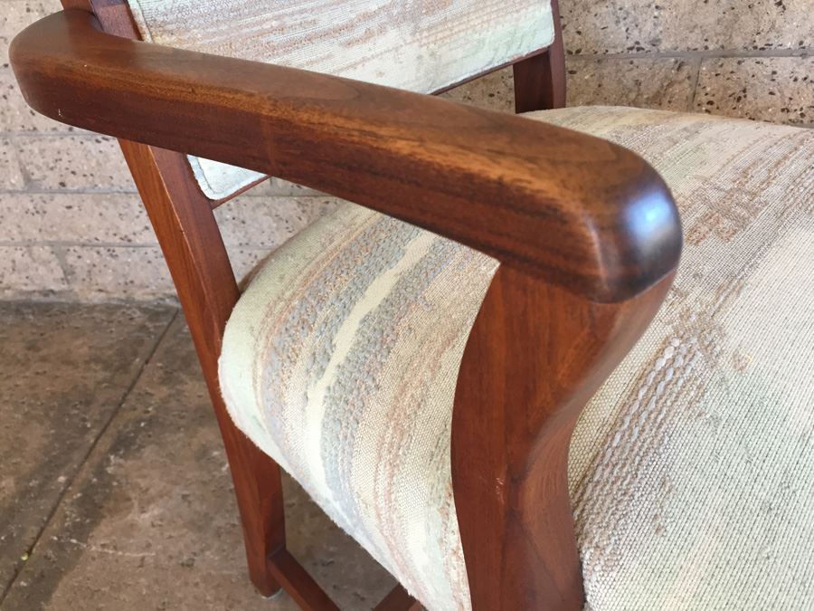 Upholstered Wooden Arm Chair [Photo 2]