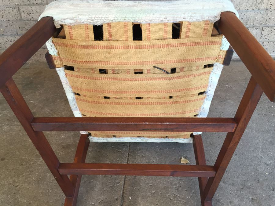 Upholstered Wooden Arm Chair [Photo 7]