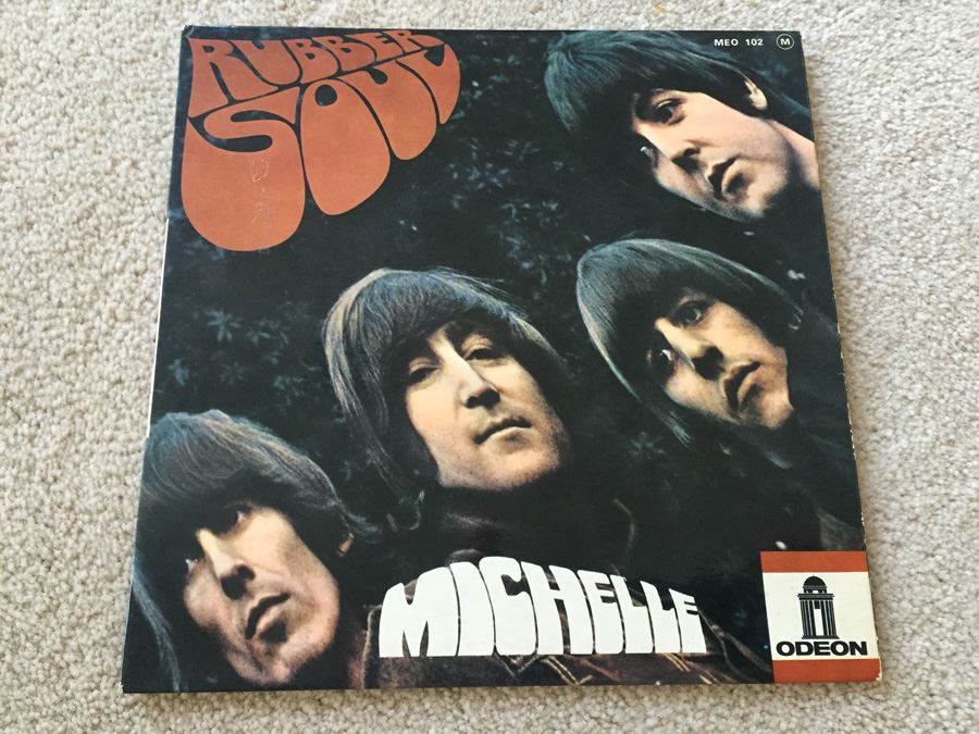 The Beatles - Rubber Soul / Michelle ODEON 45 Cover - NO RECORD - Great For Framing [Photo 1]