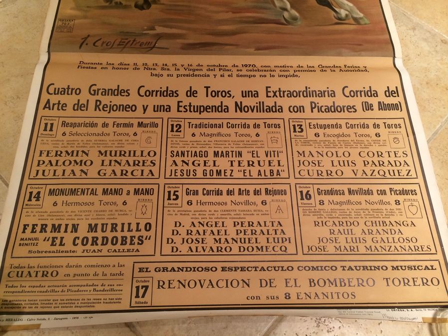 Spanish Bull Fighting Poster 1970 [Photo 5]
