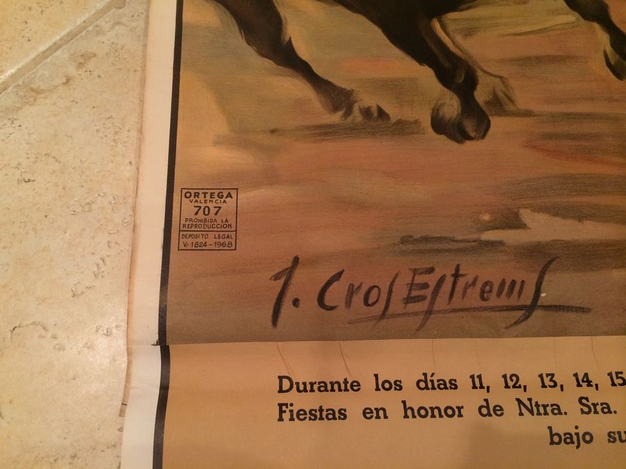 Spanish Bull Fighting Poster 1970 [Photo 6]